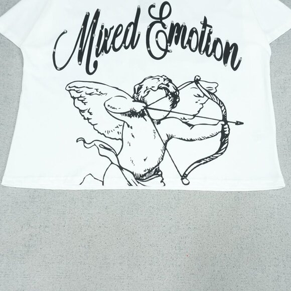 Mixed Emotion White Crewneck Tee - Picture 7 of 10